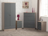 ZNTS Nevada 2 Door 1 Drawer Wardrobe Bedroom Set 100-108-024