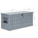 ZNTS Aluminium Box 80x30x35 cm Silver 142939