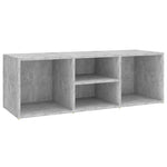 ZNTS Shoe Storage Bench Concrete Grey 105x35x35 cm Engineered Wood 804467