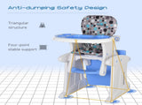 2 in 1 Convertible Baby High Chair Toddler Table Chair Infant Feeding Seat Removable Food Tray T3398P348581