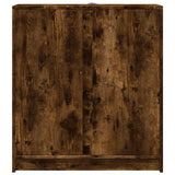 Sideboard with LED Smoked Oak 77x34x85 cm Engineered Wood 852135