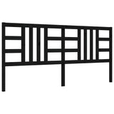 Bed Frame without Mattress Black 200x200 cm Solid Wood Pine 3191995