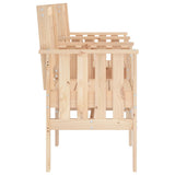 Garden Bench with Table 2-Seater Solid Wood Pine 825149