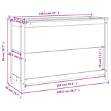 Garden Raised Bed 119.5x40x78 cm Solid Wood Pine 825289