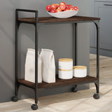 Kitchen Trolley Brown Oak 60.5x31x72.5 cm Engineered Wood 842370