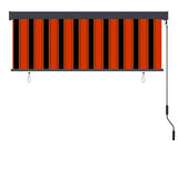 Outdoor Roller Blind 160x250 cm Orange and Brown 145978