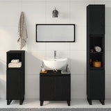 Bathroom Furniture Set with Door 3 pcs Black 30 x 30 x 190 cm 3333100