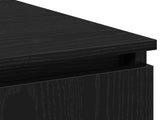 TV Cabinet with LED Black Oak 180 x 38 x 49 cm Engineered Wood 3376145