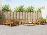 Outdoor Sofa Set 10 pcs Natural Solid Acacia Wood 3368212