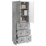 Cabinet Set 2 pcs Concrete Grey 66 x 34.5 x 90 cm 3416379