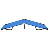 ZNTS Folding Sun Lounger Blue Steel 47754