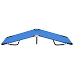 Folding Sun Lounger Blue Steel 47754