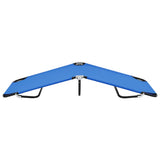Sun Lounger Blue Steel frame and polyester fabric Standard Size 47754