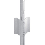 Embedded Fence Post 22 pcs Silver 120 cm Powder-Coated Steel 3335952