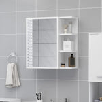 Bathroom Mirror Cabinet White 62.5x20.5x64 cm Engineered Wood 803308