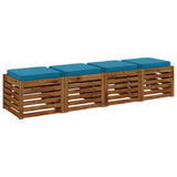 4-Piece Seat Cushions VUGHT 4 pcs 100% Polyester Light Blue 946288