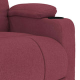 Massage Chair Wine Red Fabric 339095