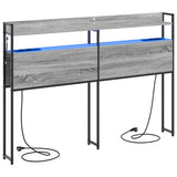 Storage Headboard with Shelf Grey sonoma 160 cm Engineered wood 859708