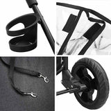 Folding Pet Stroller Black 78 x 54 x 101 cm Polyester 42012440