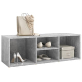 ZNTS Shoe Storage Bench Concrete Grey 105x35x35 cm Engineered Wood 804467