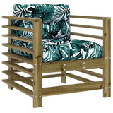 Garden Chairs with Cushions 2 pcs Impregnated Wood Pine 825680