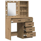 Dressing Table 2 pcs Brown 50 x 41 x 135 cm Engineered Wood 3334208