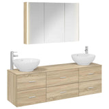 Bathroom Furniture Set 4 pcs Sonoma Oak 3406945