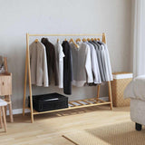 Clothes Rack with Shelves 106x34x102 cm Bamboo 4008904