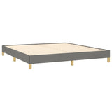 Bed Frame without Mattress Dark Grey 180x200cm Super King Fabric 349837