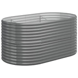 Garden Raised Bed Galvanised Steel 152x80x68 cm Grey 318949