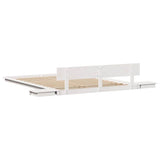 Bed Frame White 150 x 200 cm Wood 872396