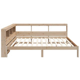 ZNTS Bookcase Bed without Mattress 135x190 cm Solid Wood Pine 3324332