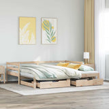Daybed with Trundle and Drawers without Mattress 80x200 cm 3302148