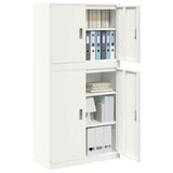 Storage Cabinet 2 pcs White 90 x 40 x 175 cm Steel Lockable 3438722