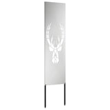 Garden Privacy Screen Silver 32 x 140 cm Galvanised steel 876264
