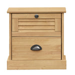 ZNTS Bedside Cabinet VIGO 42x35x42 cm Solid Wood Pine 353157