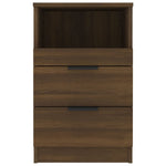 ZNTS Bedside Cabinets 2 pcs Brown Oak Engineered Wood 817044