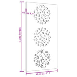 Garden Wall Decoration 105x55 cm Corten Steel Leaf Design 824494