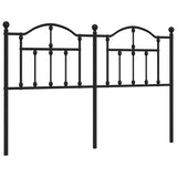 Headboard Black Steel Double Bed Durable Black Headboard 353471
