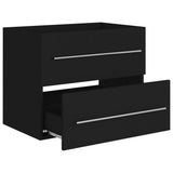 Sink Cabinet Black 60x38.5x48 cm Engineered Wood 804693