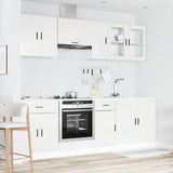 8 Piece Kitchen Cabinet Set Kalmar High Gloss White Engineered Wood 3314843