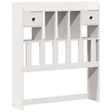 Bookcase Bed without Mattress White 75x190 cm Small Single Solid Wood Pine 3322781