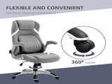 Linen-Look Office Chair, with Adjustable Height and Tension - Grey T3398P344420