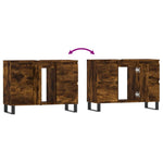 ZNTS Bathroom Cabinet Smoked Oak 80x33x60 cm Engineered Wood 831665