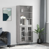Highboard Grey Sonoma 69.5x34x180 cm Engineered Wood 3189315
