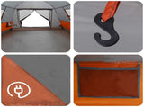 Instant Tent Water-resistant 2-Person Grey and Orange 42042264