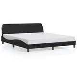 Bed Frame "Dover" Black 180x200 cm Super King Faux Leather 373339