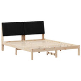 Bed Frame with Headboard Brown 150 x 200 cm Solid Pine Wood 3394415