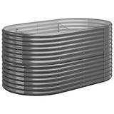 Garden Raised Bed Galvanised Steel 152x80x68 cm Anthracite 318951