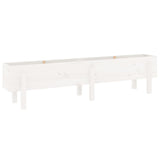 Garden Raised Bed White 160x30x38 cm Solid Wood Pine 825192